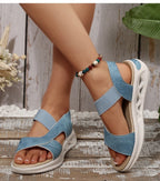 Women's Sandals Casual Summer Women Sandals Soft Heels Sandalias De Mujer 2025 New Summer Shoes Woman Mix Color Footwear Female