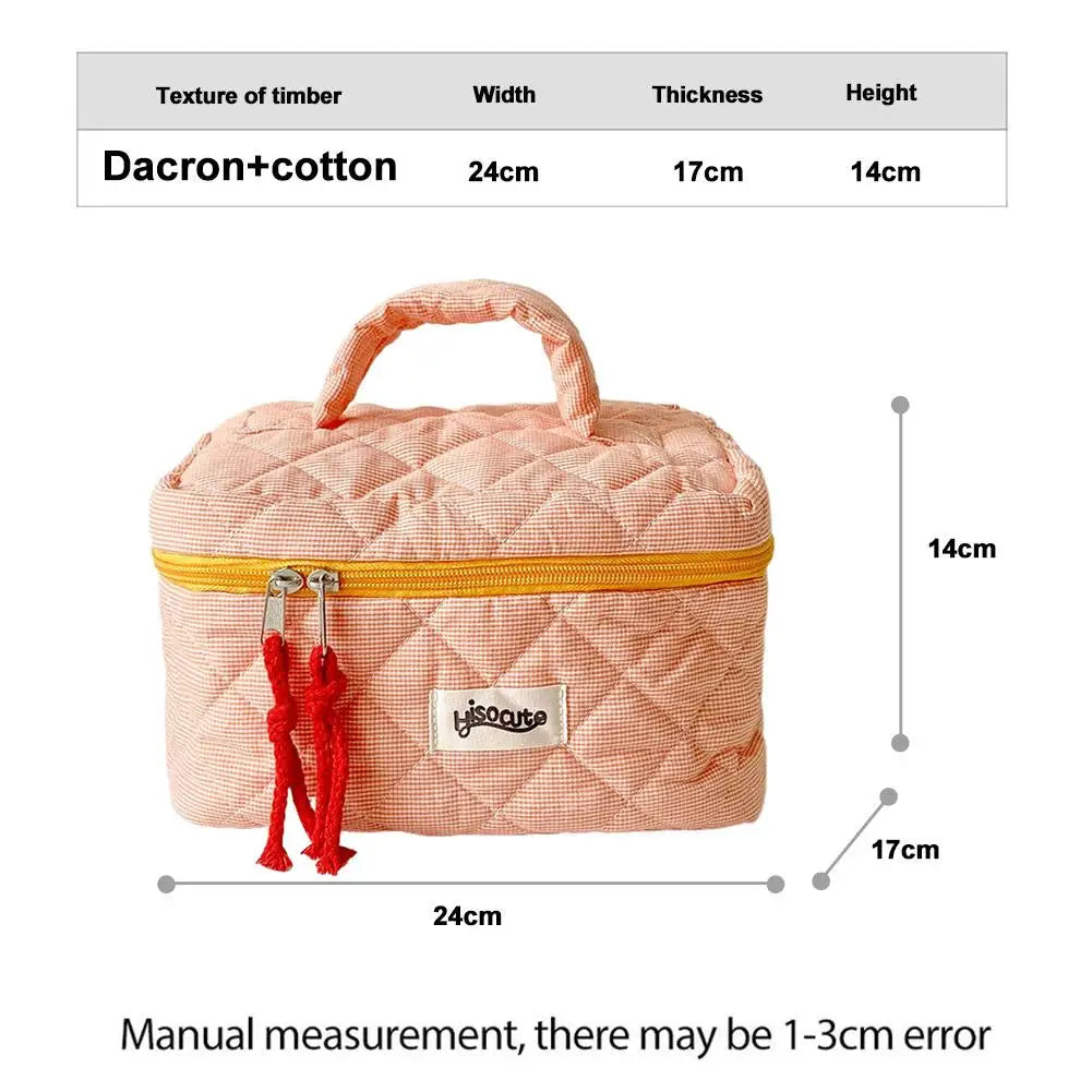 Cosmetic Bag Simple Style Large Capacity Portable Cosmetic Tools Storage Bag for Home Bathroom Toiletry Bag Makeup Bag