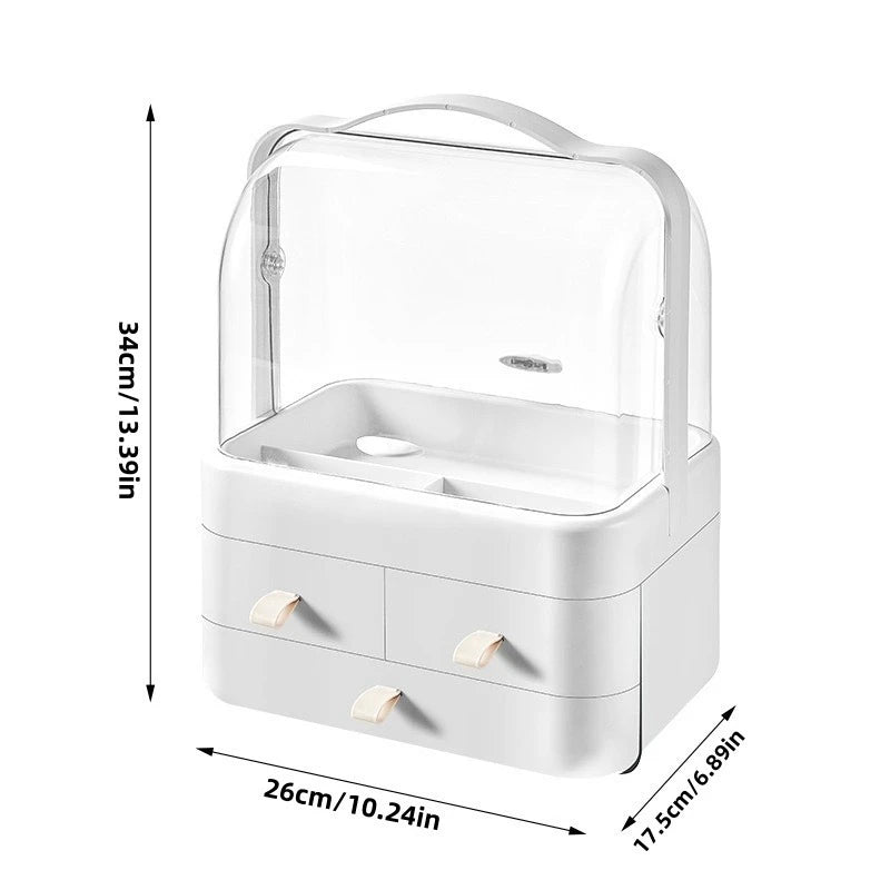 Cosmetic Storage Box Internet Celebrity Dust-Proof Cosmetic Storage Rack Desktop Skin Care Products Lipstick Dressing Table