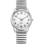 Fashion Couple Watches Simple Arabic Dial Men Quartz Watch Elastic Band Women Wristwatches Valentine's Day gift birthday gifts