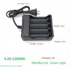 For 18650 Battery Charger 4 Chargers 4 Slot Wire Charger Intelligent Fast Charging for 18650 Li-Ion Battery Flashlight Battery