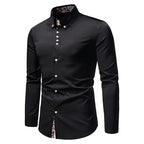Men's Shirt with Collar White Shirts Man Long Sleeve Men's Shirts Mens Polo Shirts for Men Famous Brands Camisa Social Masculina