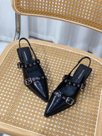 Sandals for Women Pointed Toe Daily Woman Shoes With Low Heels Summer 2024 Comfortable Trending Anti Slip Hot The Best Or Trend