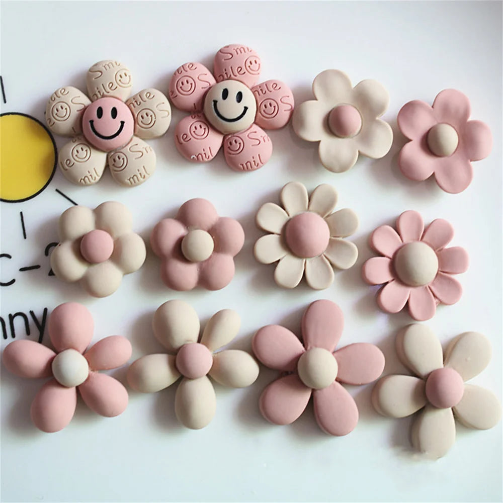 10-30Pcs Cartoon Resin Flowers Flatback Cabochon Garment Jewelry Making Stationery Case Decor DIY Hair Accessory Craft Materials