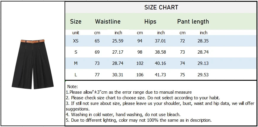 Women's Color Contrasting Stitch Collar Single breasted Straight Tank Top Long Fold Belt Bermuda Shorts Summer New Pants