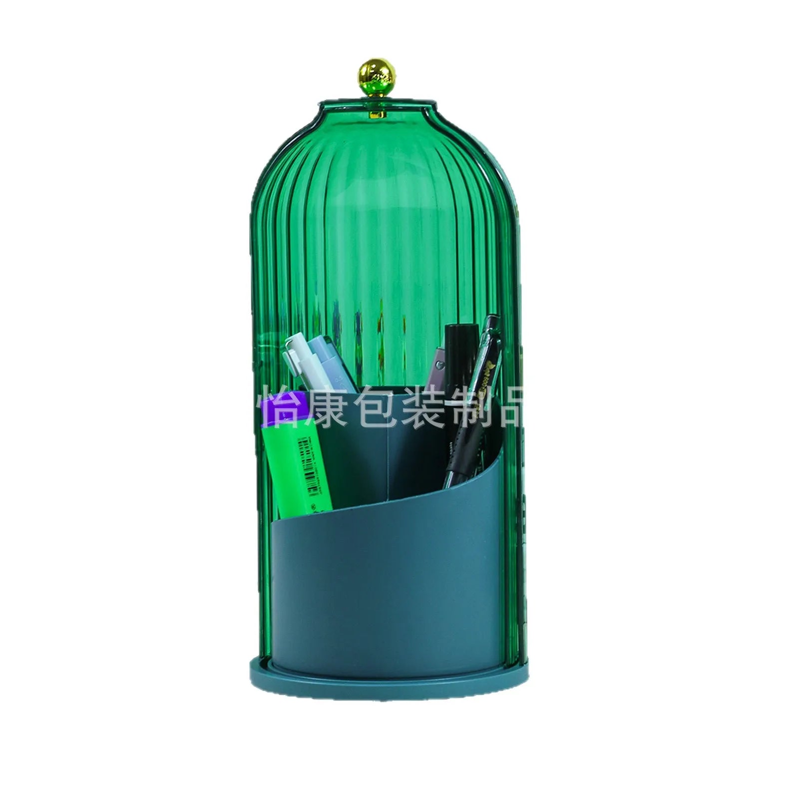 Cosmetics storage box, rotating dustproof storage cylinder, makeup brush, lipstick pen holder, integrated dresser, desktop rack.