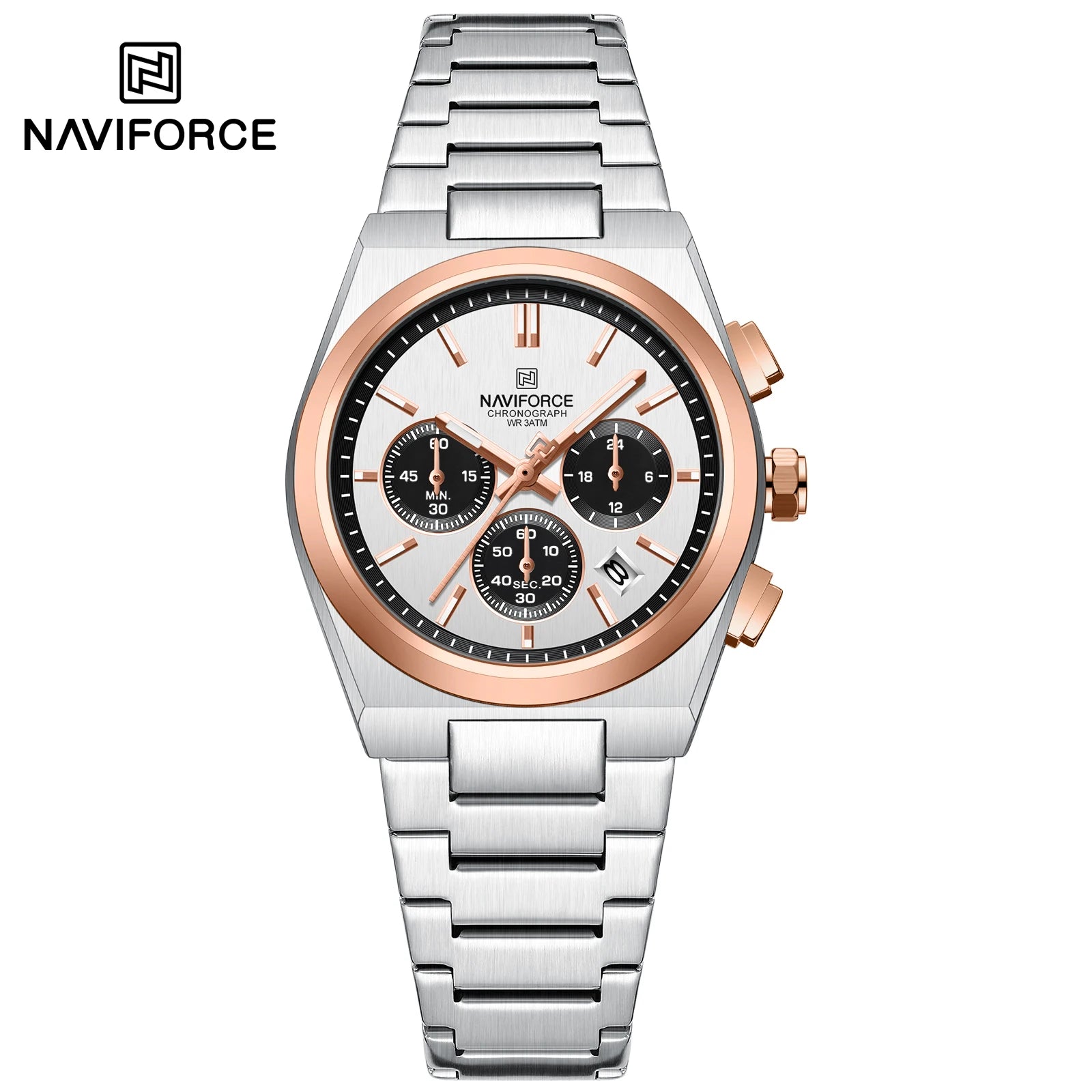 NAVIFORCE Luxury Couple Watches Set - Men's And Women's Fashion Quartz Wristwatches Waterproof Stainless Steel 2025 New Arrival