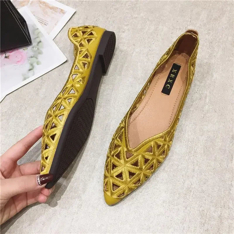 Woman Flats Korean Style Shoes for Women Pointed Toe Casual Beau Today Lastest On Sale High Quality Fashion Stylish Vacation