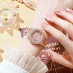 Women's Watches Fashion Original Quartz Wrist Watch for Ladies Roman Dial Dazzling Diamond Waterproof Luminous Luxury New