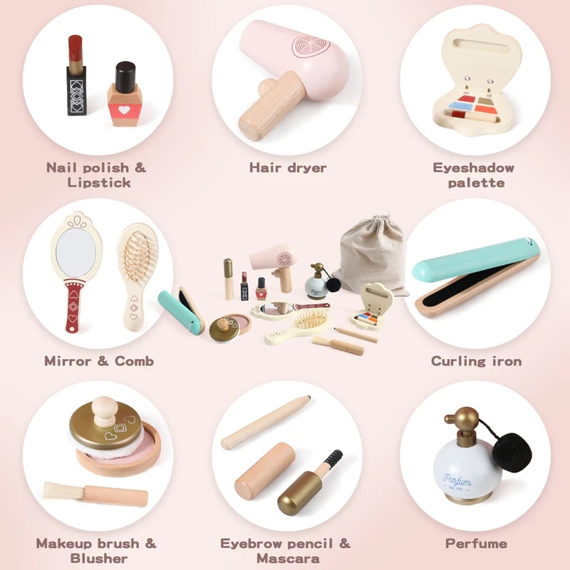 Simulation Cosmetics Set Kids Play House Toys Simulation Make up Lipstick Nail Paint Educational Toys Pretend Makeup Girls Game