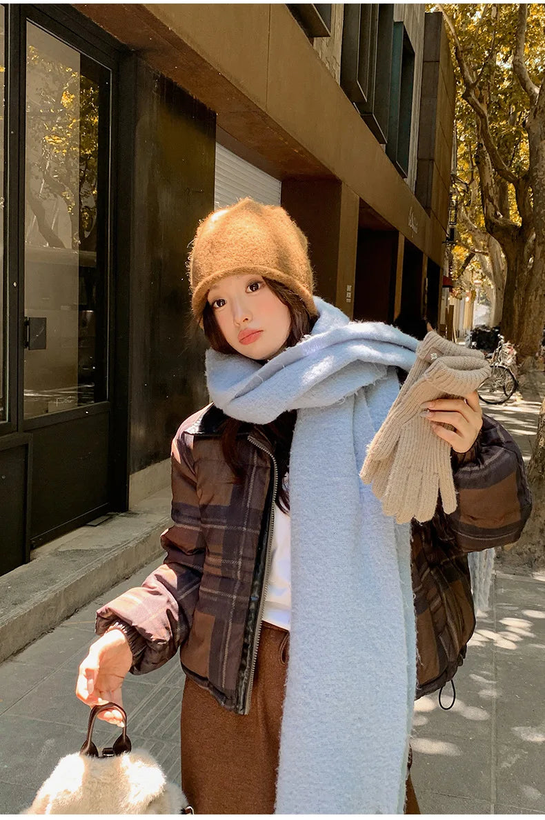 2025 New Korean Winter Women Down Cotton Jacket Parkas Short Cotton Padded Turn Down Collar Ladies Quilted Outerwear