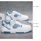 Men's shoes 2025 summer new breathable white shoes men's trendy and versatile thick soled sports board shoes trendy shoes