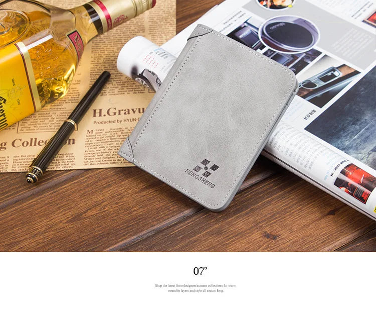 Men's Wallets European and American Retro Wallets Thin Fashion Casual Nubuck Leather Horizontal and Vertical Men's Wallets