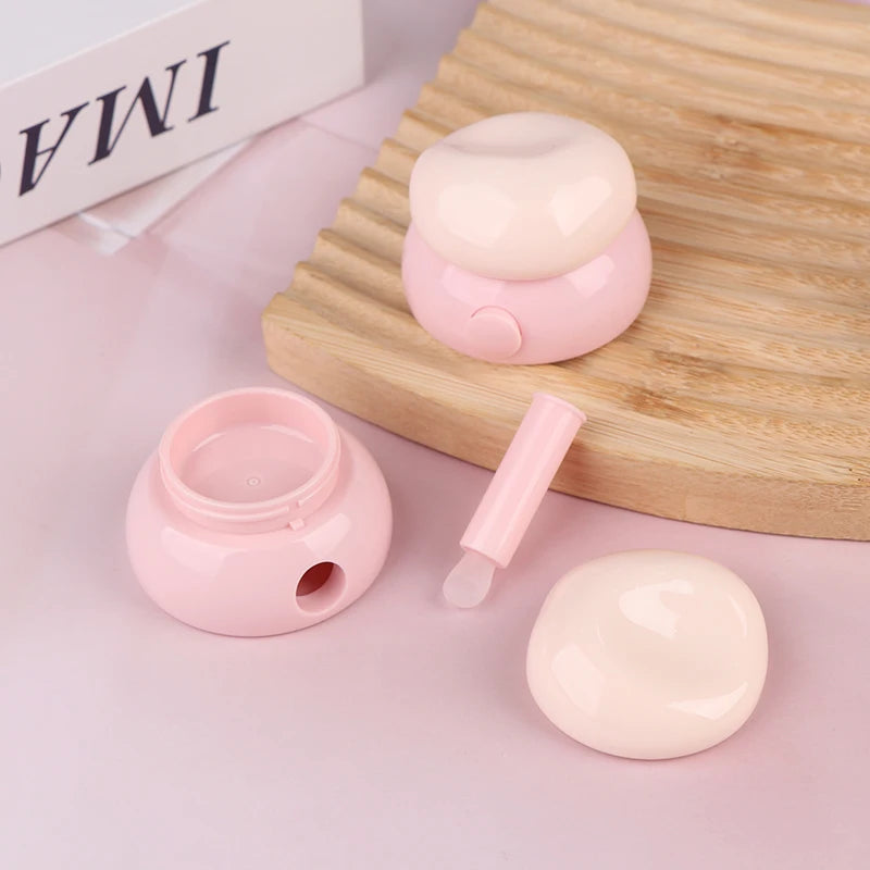 3.5g Mini Cosmetic Empty Jar Pots Makeup Skincare Container Face Cream Box Lip Balm Box With Silicone Spoon Refillable Bottles