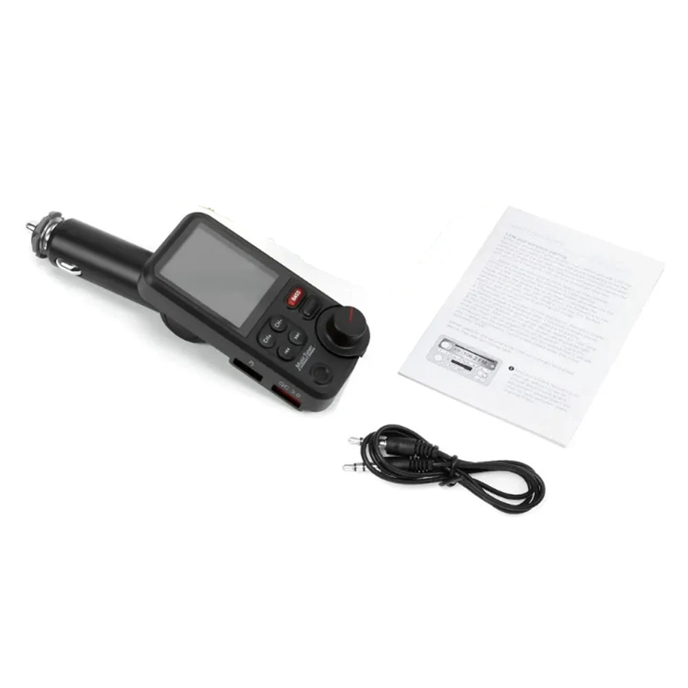 1.8 Inch Handsfree Car Radio AUX Bluetooth-Compatible FM Transmitter Modulator Car Wireless USB Fast Charger Car Charger Adapter