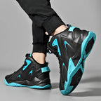 Mens Comfortable Basketball Shoes Outdoor Casual High Top Footwear Fashion Trend Leather Sneaker Oversized 39- 50 Wear Resistant