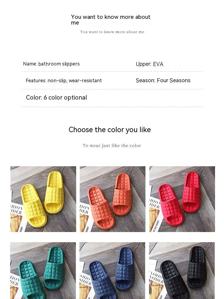 Home Bathroom Slippers Women Fashion Soft Sole EVA Indoor Slides Woman Sandals 2023 Summer Non-slip Woman Man Slippers
