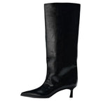 High Heels Women's High Boots Sexy Pointed Toe Fashion Shoes 2025 Winter Walking Chelsea Boots New Trend Gothic Long Mujer Botas