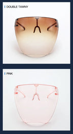 Full Face Sunglasses Mask Women Men Protective Faceshield Glasses Goggles Covered Spherical Lens Anti-Spray Cycling Sunglasses