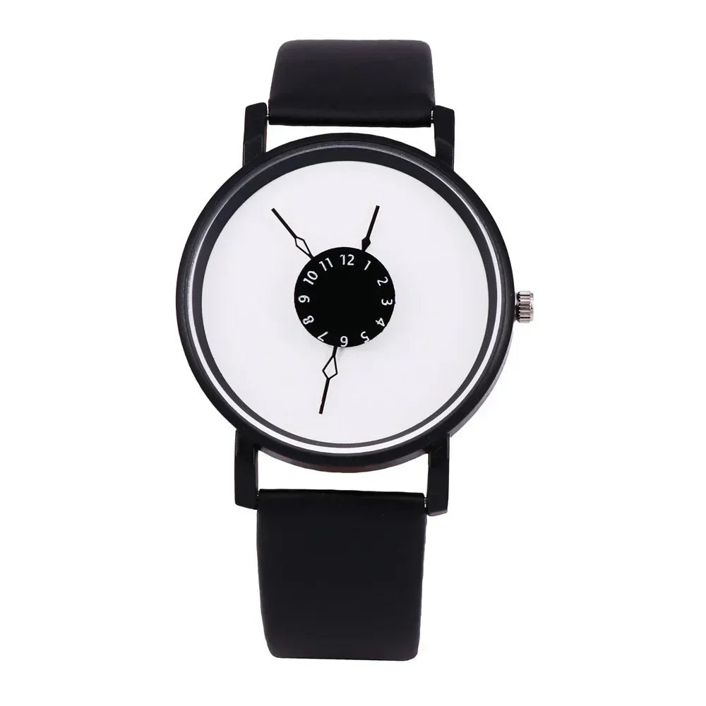 Couple Watch Simple Men Women Casual Quartz Watches Ins Fashion White & Black Watches Women's Clock Watch for Girls
