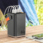 New power bank with large capacity 66W fast charging with cable outdoor camping mobile power supply 60,000 mAh large capacity