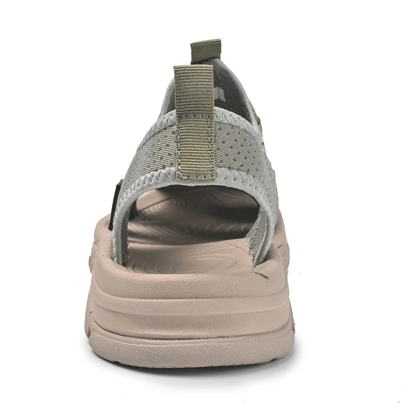 Handmade Sandals Men Breathable Summer Shoes Man Outdoor Men Sandals Antiskid Beach Sandals Hollow Shoes Collision Avoidance