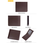 Men's PU Wallet, High - Quality Leather - Like, 6 Magnetic Slots + 1 Banknote Slot, Zipper Coin Pocket, ID Card Window