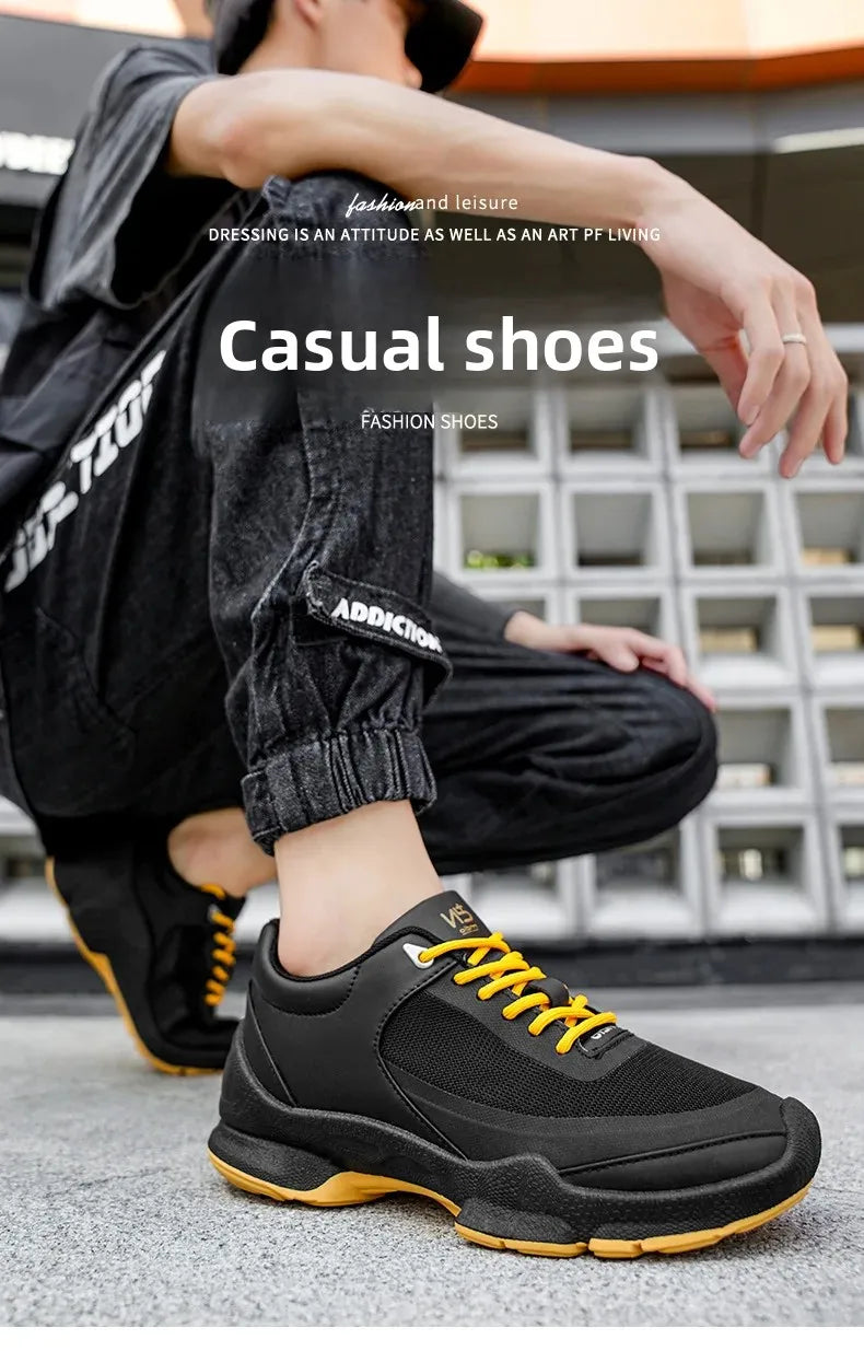Men's Casual Sports Shoes Are Mainly Designed By The Brand, Featuring Original Anti-slip Flat Heels and Breathable Mesh Shoes