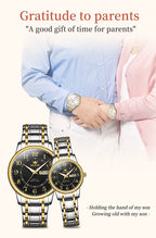 OLEVS 2891 Original Quartz Couple Watch Brand Luxury Double Calendar Waterproof Date Clock His and Her Watch Gift Couple Watch