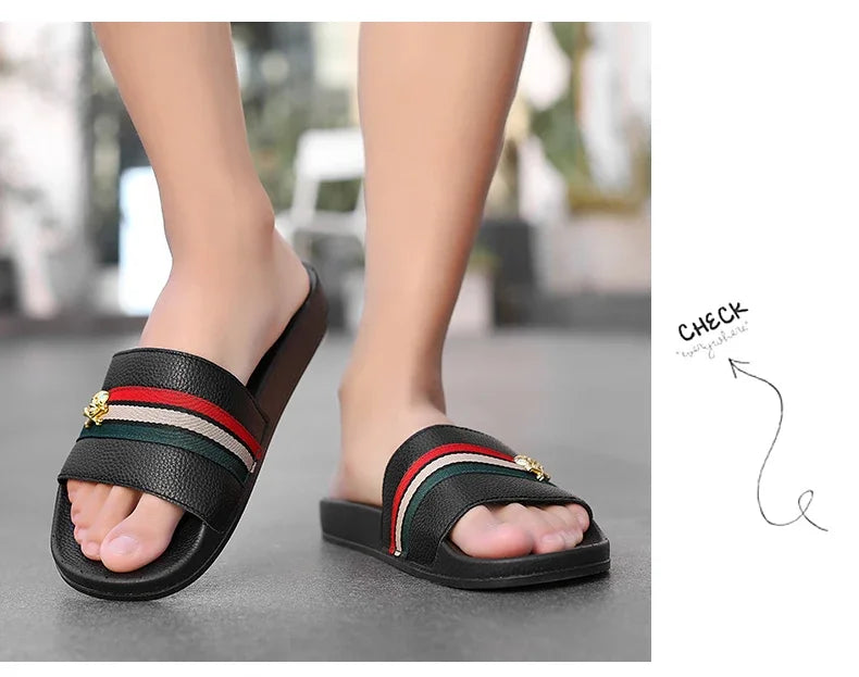 Fashion Brand Slippers for Men Ultra Soft Slides Non-slip Wear-resistant Sandals Men Casual Summer Indoor Outdoor Slippers