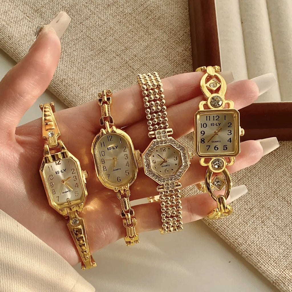Women Watches Top Brand Luxury Wristwatches Ladies Fashion Gold  Bracelet Watch Female Elegant Clock Women montre femme