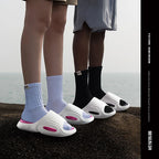 New Men Slippers Slides with a Sense High Aesthetic Value External Wear Anti Slip Thick Bottom, Beach Cool Slippers for Men