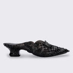 Women Sandals 2025 Spring Melissa Woman Slingback Shoes Fashion Ladies High Heels Elegant Med Heel Pointed Toe Slip on Sandal