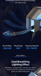 Headphones 3.5mm Wired Gaming Headset Earphones Music For PS4 Play Station 4 Game PC Chat computer With Microphone