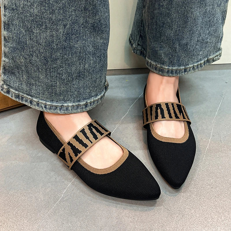 Women's Ballet Flats Casual Shoes Low Heel Barefoot Elegant Woman Sneakers Socofy Comfortable Pointed Toe on Offer Free Shipping