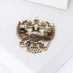 Beaut&Berry Retro Men's Double Headed Eagle Brooch Alloy Animal Pin Fashion Accessory Men's Jewelry Accessories Gift
