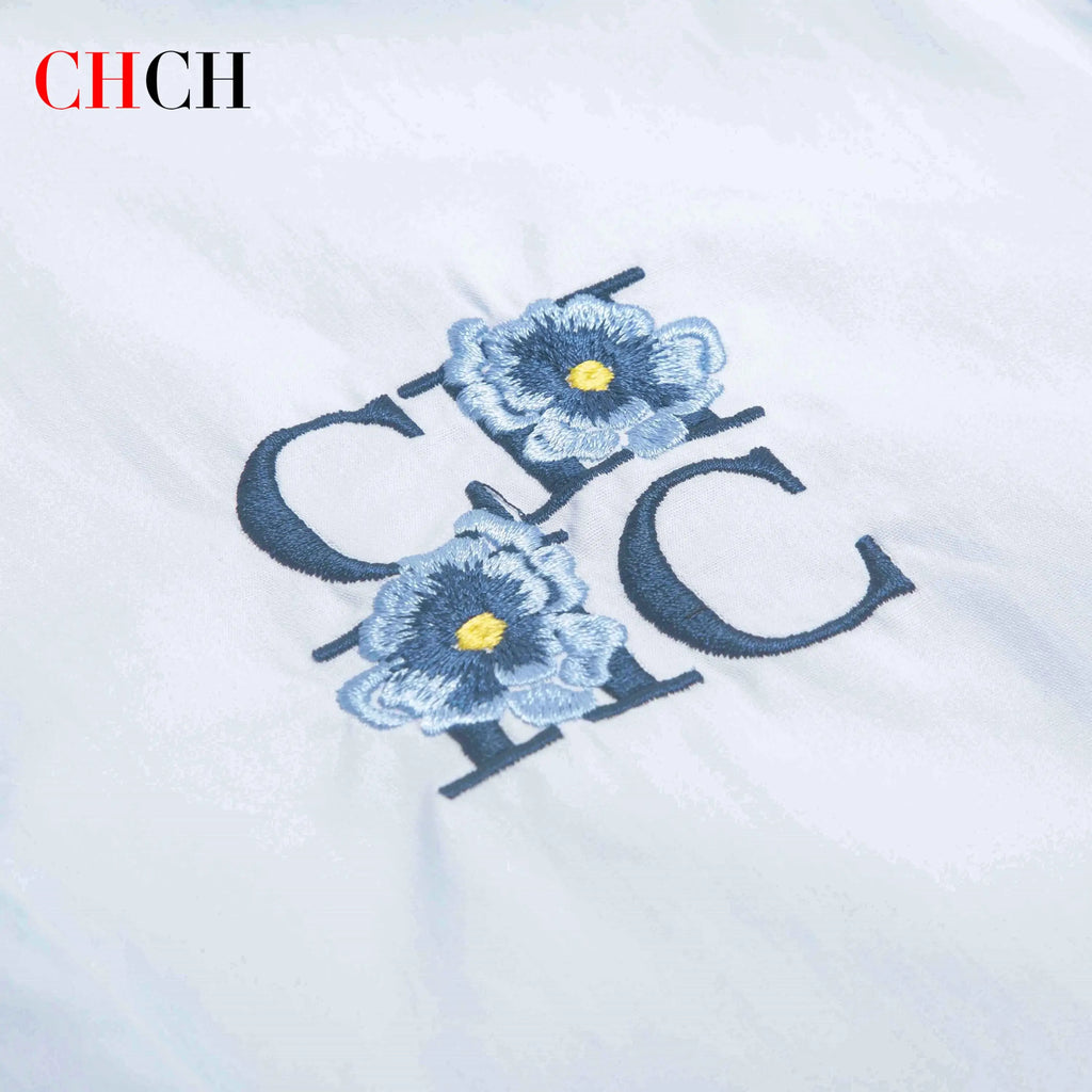 Simple New Women's Shirt Splicing Design Embroidery Flowers Elegant and Versatile Spring and Summer Striped Women's Tops