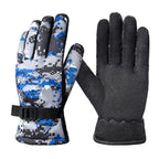 Winter Full Fingers Gloves for Men  Women  Warm Thicken Fleece Waterproof  Windproof Non  Slip for Skiing  Outdoor Running