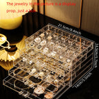 Earring storage box large capacity multi-layer exquisite earring jewelry transparent acrylic antioxidant jewelry box