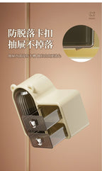 Rotating makeup storage box, desktop organizer, dust-proof cosmetic box, drawer-style cosmetic storage box