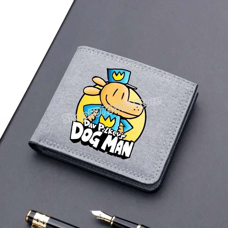 Dogman Anime Short Wallets Cartoon Nylon Wallet Portable Fashion Cartoon Dog Card Holder Coin Purse Cute Boys Purses Child Gift