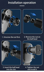 Car Phone Holder Bracket Accessories Interior Auto Air Outlet Cellphone Support Parts Phone Stand Base Fixing Clip