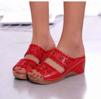 Sandals Shoes Women Summer Platform Shoes Woman Slip On Walking Shoes Wedge Women's Sandals Retro Woman Slippers Female Footwear
