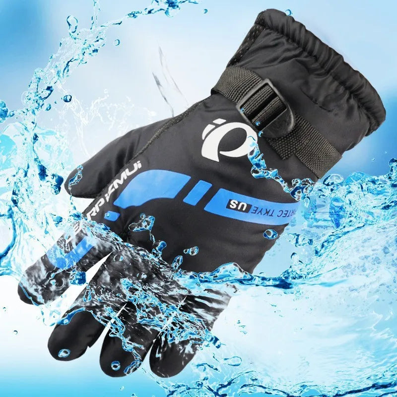 Winter Full Fingers Gloves for Men  Women  Warm Thicken Fleece Waterproof  Windproof Non  Slip for Skiing  Outdoor Running