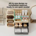 Cosmetics Storage Box Household Dressing Table Advanced Sense Large Capacity Lipstick Skin Care Compartment Shelf