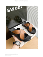 Men's Slippers 2025 Summer Large Size Outdoor Beach Casual Sandals Trend Men Shoes Flat Non-slip Comfortable Shoes Zapatillas