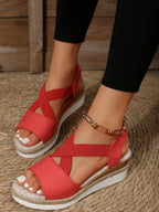 Summer Woman's Sandals Fashion Open Toe Women Wedges Sandals Comfortable Beach Shoes Outdoor Anti-Slip Platform Shoes for Women