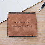 Engraved Photo Wallets for Husband, Dad, Boyfriend, Son - Customized Birthday, Father's Day Gifts for Men Personalized Wallets