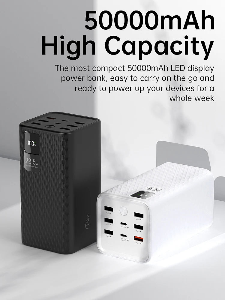 Power Bank 30000mAh With 20W PD 22.5W QC Quick Charging Powerbank Support FCP AFC  VOOC 22.5 Portable PoverBank 20000mAh