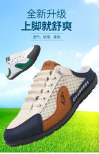 Men's Fashion Soft-soled Half Slippers Men Summer Trendy Bottom Casual Shoes Breathable Slip-on Shoes Sneakers Zapatos De Hombre